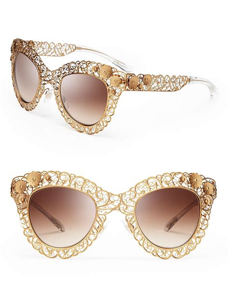 gouden zonnebril dolce gabbana|Women's sunglasses: cat eye, floral, square .